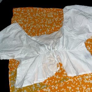 White brunch crop top
